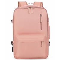 Mochila de viaje unisex de nailon con cremallera, multifuncional, de gran capacidad y con múltiples compartimentos, ideal para parejas. - details 2