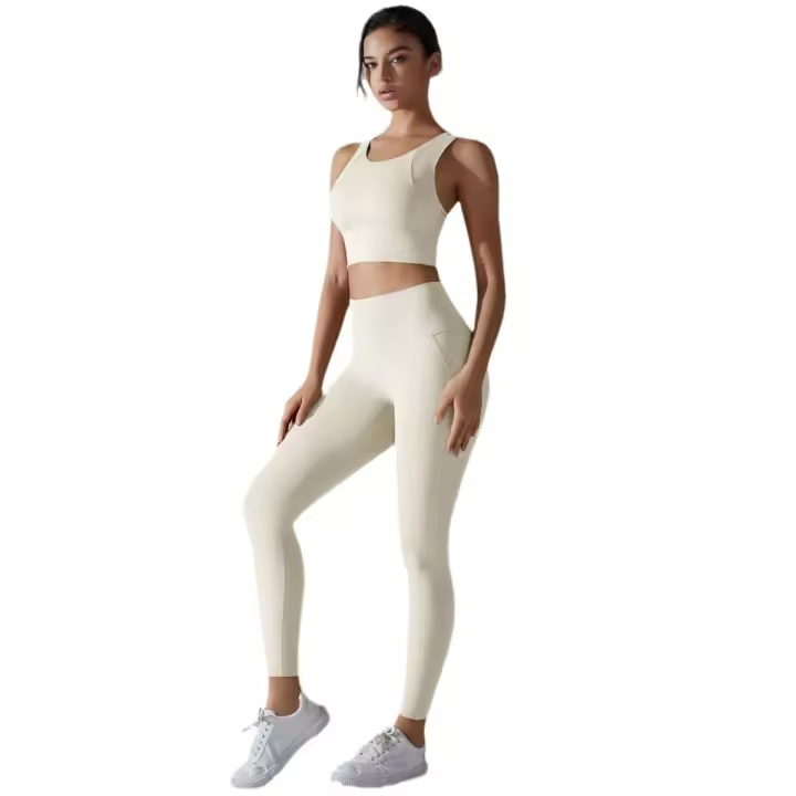 Pantalones de yoga de tela súper suave, mujeres de cintura alta, leggings de gimnasio transpirables de alta calidad para mujeres - 1