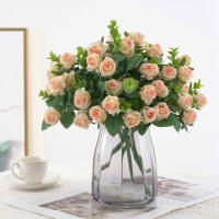 Vaso De Flores Artificiales Para Decoración De Hogar Jardín Exterior Navidad Rosas Silken Eucalipto Hojas Plantas Falsas Para Bodas Y Fiestas - details 7