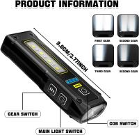 Lámpara de taller LED recargable: 7 Modos de linterna, Batería externa IP54, resistant to Agua, Luz DE TRABAJO LED magnética para reparación de coche, camping, Emergency - details 4