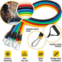 Set De 11 Piezas De Bandas De Resistencia Con Correa Para Tobillo Expansor De Pecho Ejercicio Elástico Portátil De Fitness - details 2