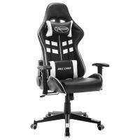 vidaXL Silla de gaming de cuero sintético en color Negro y verde/Negro y blanco/Negro y azul y más | cómodas modernas ergonómicas para comedor cocina salón hogar - details 1