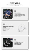 Reloj De Pulsera De Lujo Para Hombre Acero Inoxidable Cuarzo Calendario Luminoso Estilo Casual Y Negocios Reloj Hombre - details 3