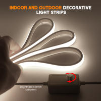Tira De LED COB Flexible AC 220V Dimmerable Neón Impermeable 3000K 4000K 6000K Calor/Natural Blanco Decoración Para Jardín Hogar - details 14