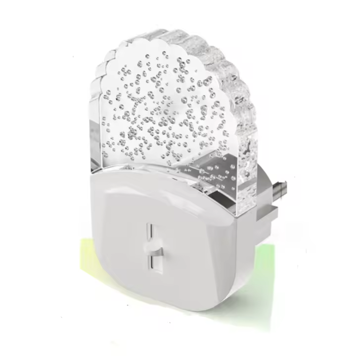 Luz de noche regulable, luces de noche que se conectan a la pared, luz de noche para niños, paquete de 2, luz de noche amarilla ámbar con sensor crepuscular para dormitorio, baño - 1