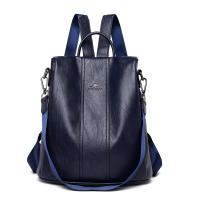 Mochila De Cuero antirrobo para mujer, bolso de de de hombro vintage, mochila viaje alta capacidad, - details 10