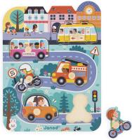Puzzle de madera en La Ciudad - Primera infancia - 6 piezas - Janod J07106 JU07106 JANOD - details 2