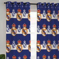 Real Madrid CF - Cortina Estampada Azul Real Madrid CF Oficial 150 x 260 cm unidad 8 ojales Con estampación escudos Real Madrid (Unidad) - details 1