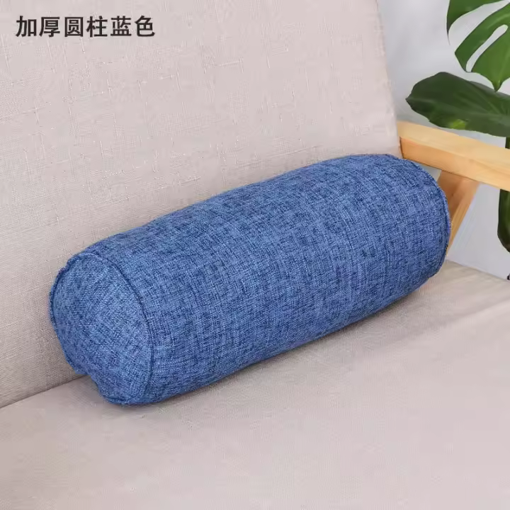 Long Pillow Inner Round Body Cushion Rectangular Sleep Nap Pillow Imitation Cotton Linen Cushion Home Bedroom Interior Decor - 1