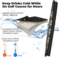 Beer Sleeve Golf Cooler Bag - 7 Cans Insulated Cooler Sleeve Holds for Golf Bags - Keeps Canned Beverages Cold While On Golf Course - details 2