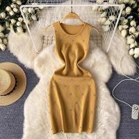 YuooMuoo Mini Vestido De Encaje Con Perlas Para Mujer Verano Sin Mangas Slim Fit Estilo Callejero Vestido De Hombros Vestido De Cintura Imperio - details 2