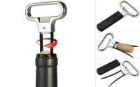 Abrepuertas De Vino Con Dos Agujas Retirador De Corchos Para Casa Comedor Hotel Barra Multiusos Ecológico Acero Inoxidable - details 0