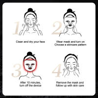 Máscara De Láser LED De Silicona Recargable Para El Rostro Con 7 Colores Terapia Fotónica Belleza Rejuvenecimiento De La Piel Blanqueamiento Levantamiento Facial USB - details 7