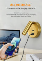 Lámpara De Pared Moderna Con Carga USB Y Luz De Lectura Plegable Rotación De 350 Grados Para Dormitorio Estudio Hotel - details 4