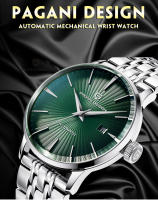 Reloj Mecánico De Moda Para Hombres PAGANI DESIGN Resistente Al Agua 30M Acero Inoxidable Marca Lujo Automático Reloj De Negocios Con Marcadores Arábigos Y Cierre De Hebilla - details 0