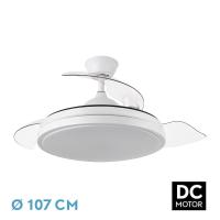 Ventilador de Techo con Luz Fabrilamp Escorpión de 59W Blanco - Silencioso y Eficiente - 3 Aspas Desplegables - Control Remoto y Temporizador - 3000-4000-6000K - Memoria de Color - details 0