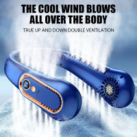 Ventilador de cuello colgante con pantalla Digital, Ventilador eléctrico sin aspas, banda para el cuello, Mini enfriador de aire portátil, recargable por USB - details 2