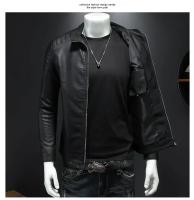 Chaqueta De Cuero PU Para Hombre Estilo Motociclista Streetwear Béisbol Outdoor Bomber Casual Para Otoño Windbreaker Masculino - details 10