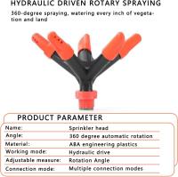 2pcs Riega Jardín Automático Rotatorio Conexión Fácil Riego De Jardín Suelo Con Sprinkler Para Riego Del Jardín - details 1
