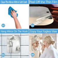 Espejo De Acrílico Antiniebla Para Ducha Y Maquillaje Para Mujeres Y Hombres Accesorios De Baño Y Viaje Espejo Sin Marco Rectangular 17x13cm - details 13