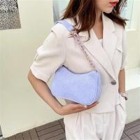 Bolso De Hombro De Corduroy Chic Con Cadena Underarm Bolso De Mano Sencillo Para Mujeres Con Cremallera Adecuado Para El Uso Diario - details 12
