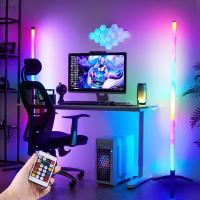 Lámpara De Piso RGB Cambio De Color Y Dimmer Estilo Scandinavo Iluminación Ambiente Para Dormitorio Luz Suave Auto-contenida LED - details 7