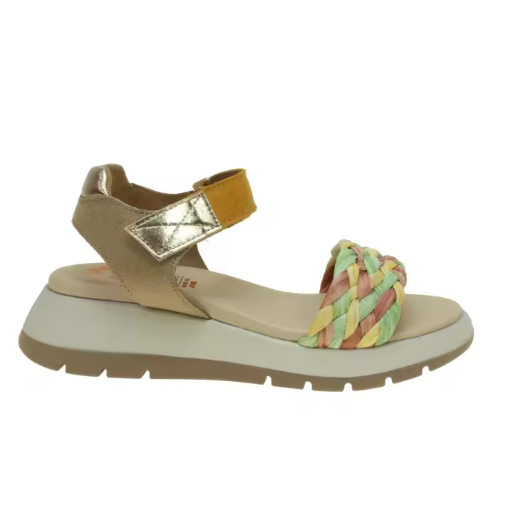 Porronet mod. 2956 - Sandalia con la pala en trenza de colores - 1
