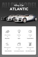 Modelo De Coche Atlantic a Escala 1:24 Con Luces Y Sonidos Auténticos Regalo Perfecto Para Niños Y Entusiastas Del Automóvil Material Metálico - details 1