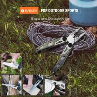 Herramienta de bolsillo 18 en 1, herramienta múltiple con diseño de mango de Titanium, herramienta múltiple plegable de Maple inoxidable, alicates multiherrienta con Martillo de emergencia, deslillador, Sierra ideal para y reparar - details 2