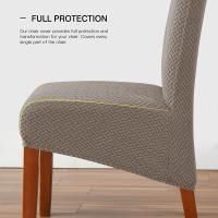Cubierta De Silla Jacquard Talla XL Stretch Para Comedor Anti Suciedad Fundas De Asiento Modernas Para Bodas Y Cocinas - details 5