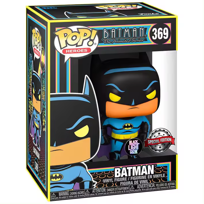 Figura Funko Pop Dc Black Light Batman Multicolor 51725-Figura de Vinilo Coleccionable - Idea de Regalo- Mercancia Oficial - Juguetes para Niños y Adultos - Movies Fans - Muñeco para Coleccionistas y Exposición - 1