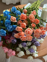 Pequeños Bouquins De Flores Imitando Burbujas Rosa Decoración De Hogar De Alta Calidad Para Mesa Del Salón Uso Interior - details 9