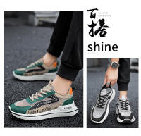 Zapatos De Deporte Para Hombre 2024 Nuevos U Cuero Casual Vulcanizados Transpirables Zapatillas De Caminar Y Correr Plataforma Planas Con Cierre Elástico Material De Suela EVA Talla Verdadera Para Verano - details 2
