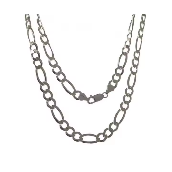 Cadena Plata Ley 925m Alternada 3x1 Largo 60 Cm. Ancho 7 Mm. Inmaculada Romero - 1