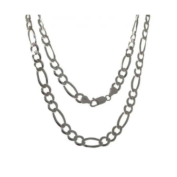 Cadena Plata Ley 925m Alternada 3x1 Largo 60 Cm. Ancho 7 Mm. Inmaculada Romero - 1