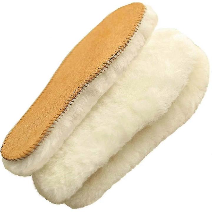 Sheepskin Insoles Super Thick Premium Shoe Insoles, Durable Extra Fluffy Wool Insoles Sheepskin Shoe Insoles Replacement Universal For Women Men Cozy