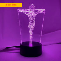 Lámpara De Noche LED USB Multicolor Respeto a Jesús Luz 3D Decorativa Para Iglesia Cábulo De Iluminación Cabello Regalo - details 3