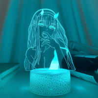 Lámpara 3D De Noche LED Zero Two Para Decoración De Dormitorio Luz Anime Waifu Regalo Darling in the Franxx Lámpara De Sapphire - details 16