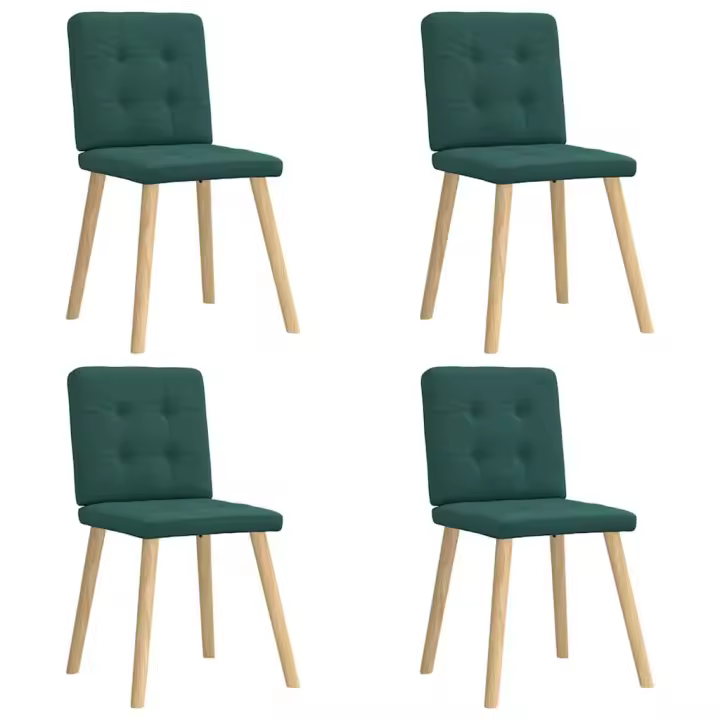 vidaXL Sillas de comedor giratorias 4 unidades tela en color Gris oscuro/Taupé/Azul y más | cómodas modernas ergonómicas para comedor cocina salón hogar - 1