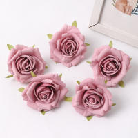 5/10Pcs Rosas Artificiales 7CM Flores Falsas Para Decoración De Hogar Bodas Fiesta Decoración De Jardín Corona De Novia Regalo Decorativo - details 8