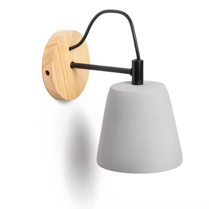 Ledkia Lámpara de Pared de Hormigón Luster Gris Piedra - 1
