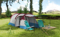 Tienda de Campaña Familiar para 2-3 Personas Tienda de Camping Plegable con 2 Habitaciones y Bolsa de Transporte Impermeable para Senderismo 420x200x150 cm Multicolor - details 0