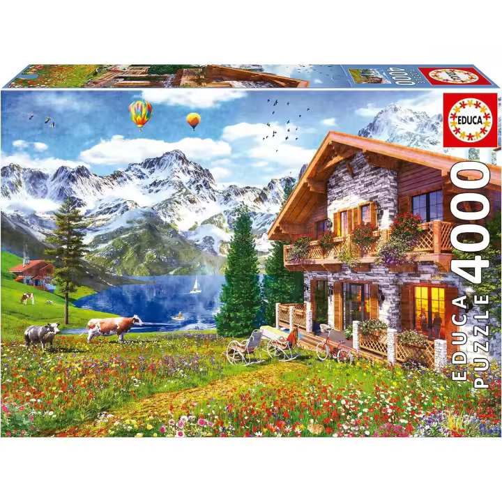 Educa  Puzzle 4000 Hogar en los Alpes Medida montado: 136 x 96 cm.+ 14 años Educa 19568 - 1