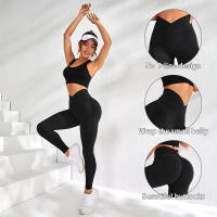 Leggings Deportivos Para Mujer Con Cintura V Y Glúteos Levantados Pantalones De Yoga Elásticos Y Sin Costuras Talla Grande - details 1