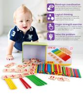 Juego De Juguetes Montessori Para Niños Y Niñas Cuentas De Conteo Con Caja De Hierro Educación Matemática Set De 10 Piezas - details 2