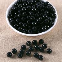 100/500pcs Cuentas Redondas De 8mm Negras Para Joyería Con Agujero Pequeño Para Pulseras Y Collares Color Sólido Energía - details 0