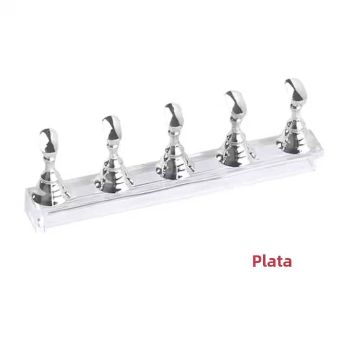 5pcs/Pack Soporte Magnético Para Uñas De Ajedrez En Oro Plata Y Rosa Oro Estante De Exhibición Para Gel Polvo Herramientas De Práctica - 1