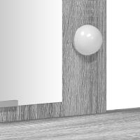 Mesa de tocador vidaXL con luces LED gris Sonoma 102x33x135 cm - details 4