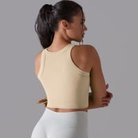 Sujetador Deportivo De 2 Niveles Para Mujer Sexy Yoga Alta Soporte Impacto Deporte Ropa Interior Correr Secado Rápido Top Deporte Gimnasio Con Almohadillas - details 42