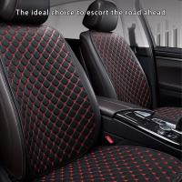 Cubierta De Asiento De Coche De Cuero PU Universal Anti-Rasguños Resistentes Al Desgaste Suaves Para Todas Las Estaciones Cojín De Espalda Minimalista Protector Contra Golpes - details 12